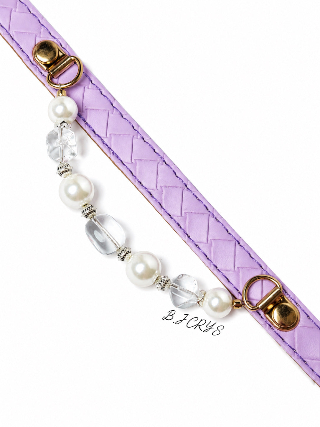 Clear Quartz & Pearl Energy Healing Pet Collar