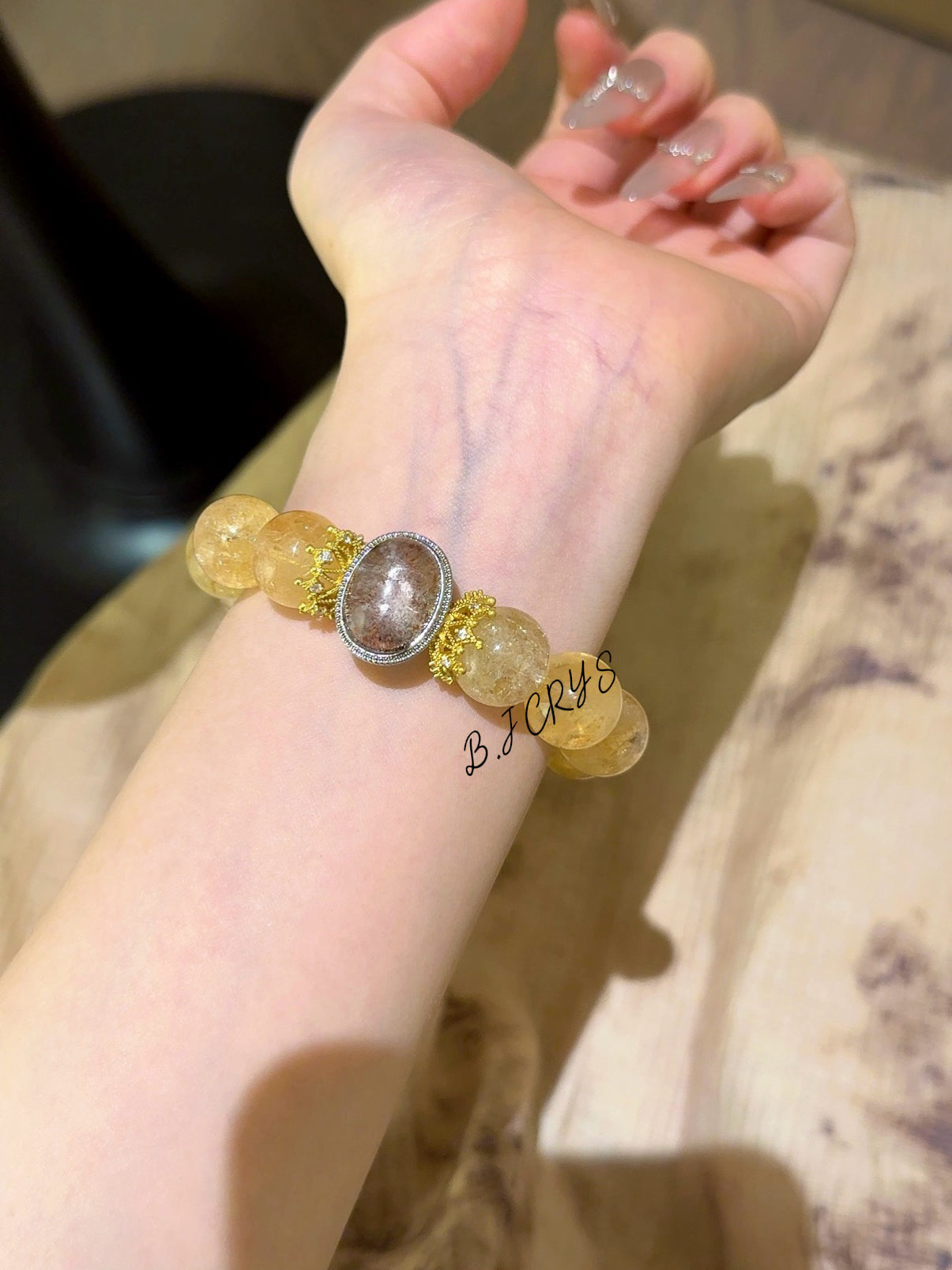 Yellow Azeztulite & Four Seasons Phantom Bracelet