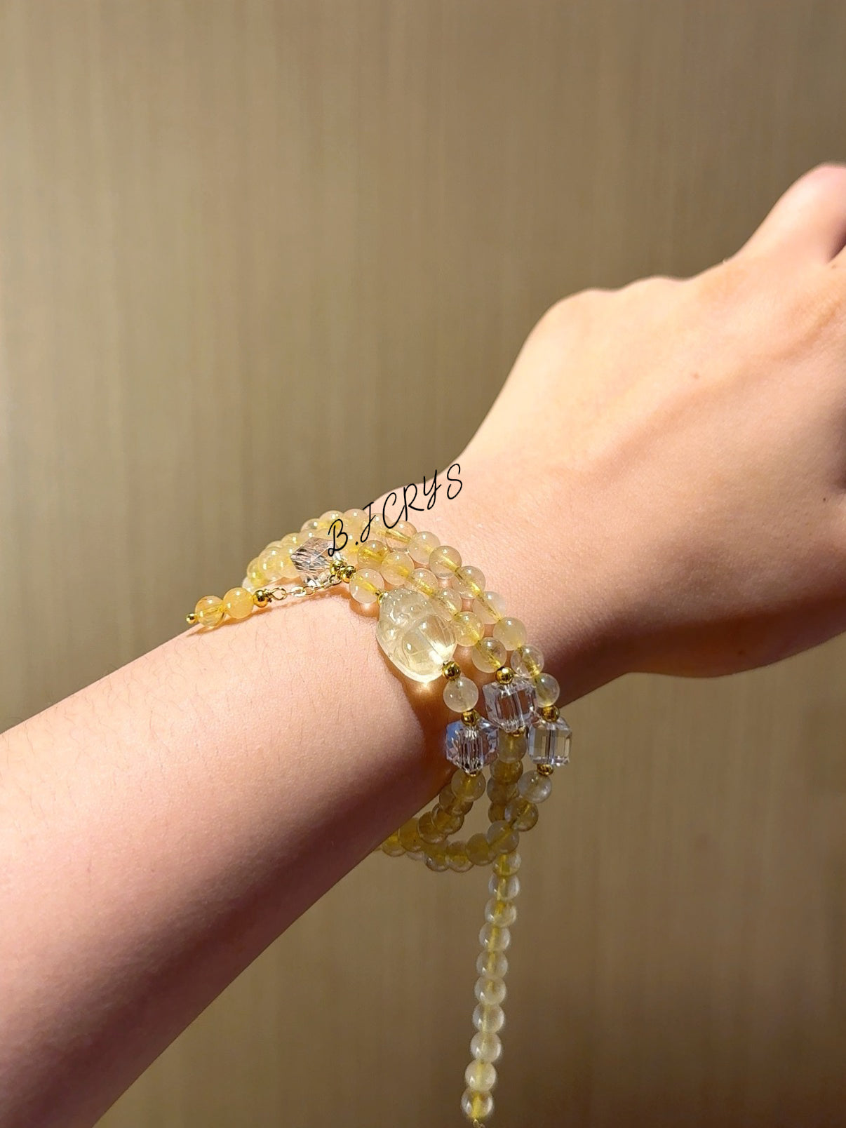 Golden Rutilated Quartz Multi-Layer Bracelet