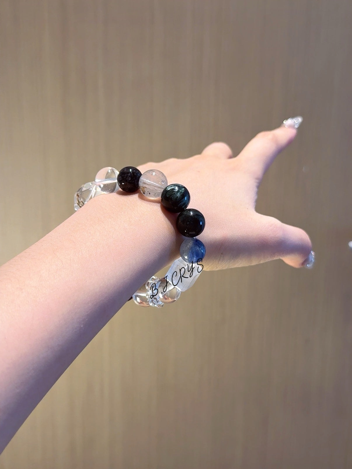 Blue-Tone Clear Quartz Multi-Gem Bracelet
