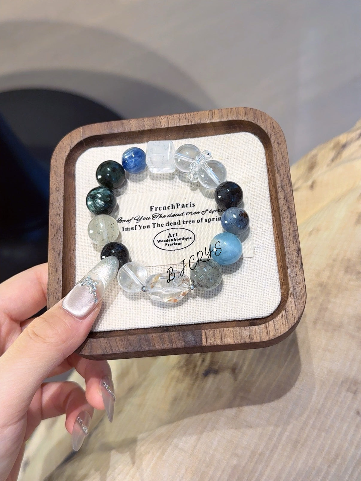 Blue-Tone Clear Quartz Multi-Gem Bracelet