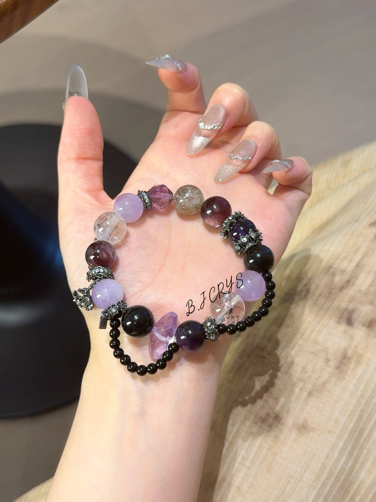 Purple Mixed Gem Spectrolite Bracelet