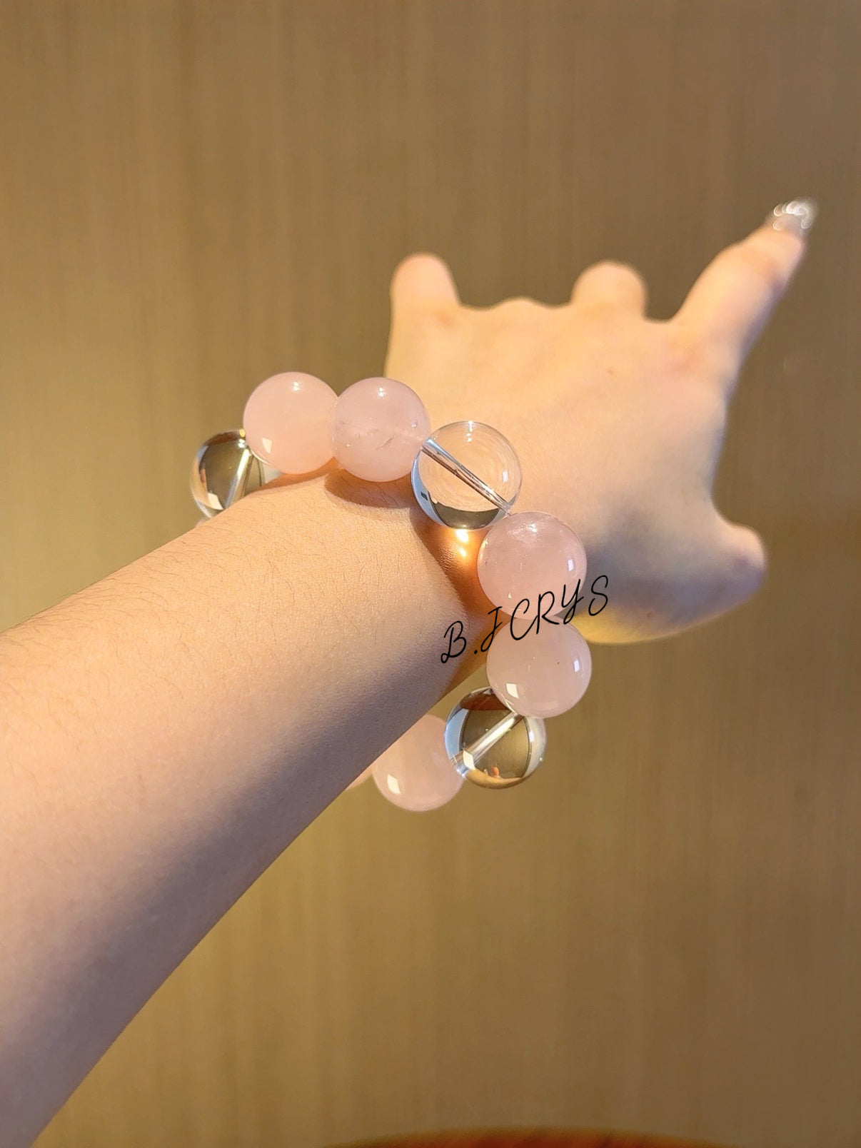 Rose Quartz & Clear Quartz Bracelet
