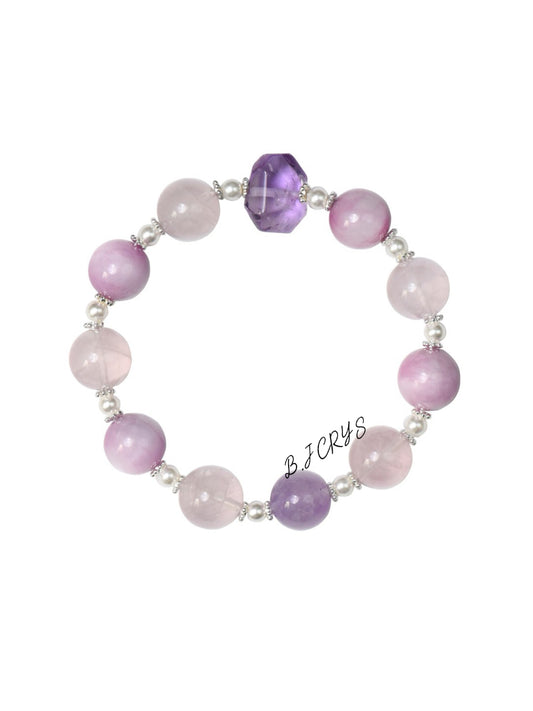 Kunzite & Amethyst Bracelet