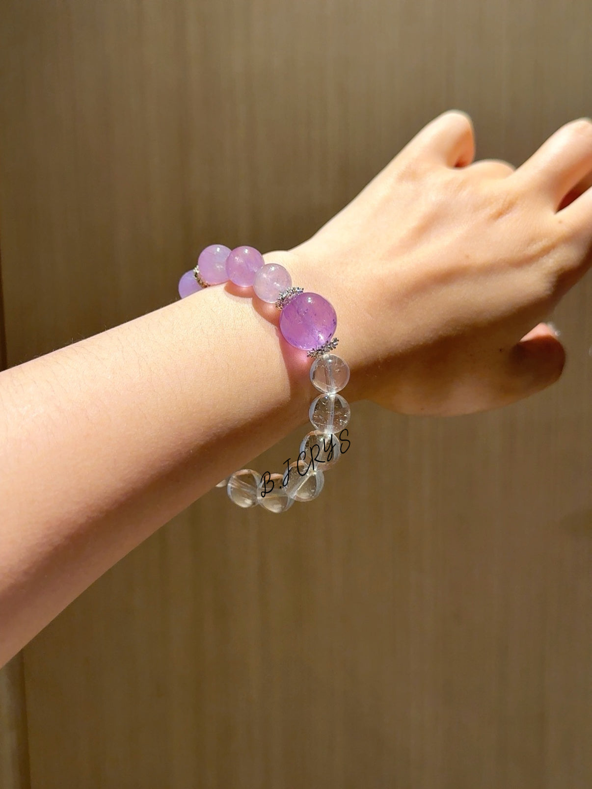 Amethyst & Clear Crystal Bracelet