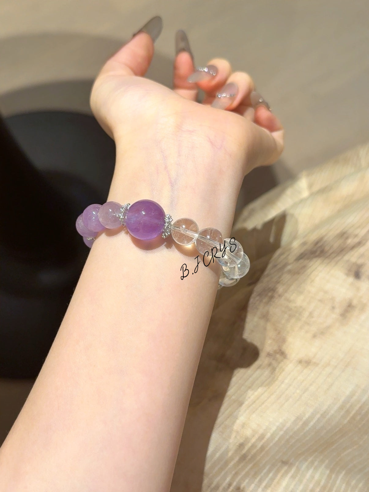 Amethyst & Clear Crystal Bracelet