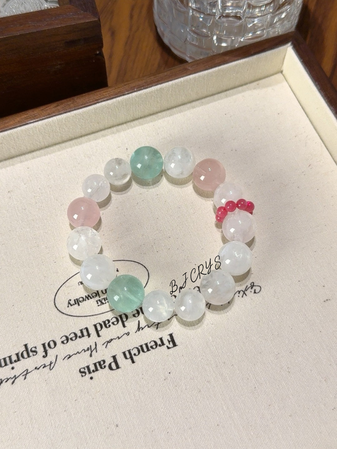 Snow Phantom & Fluorite Bracelet