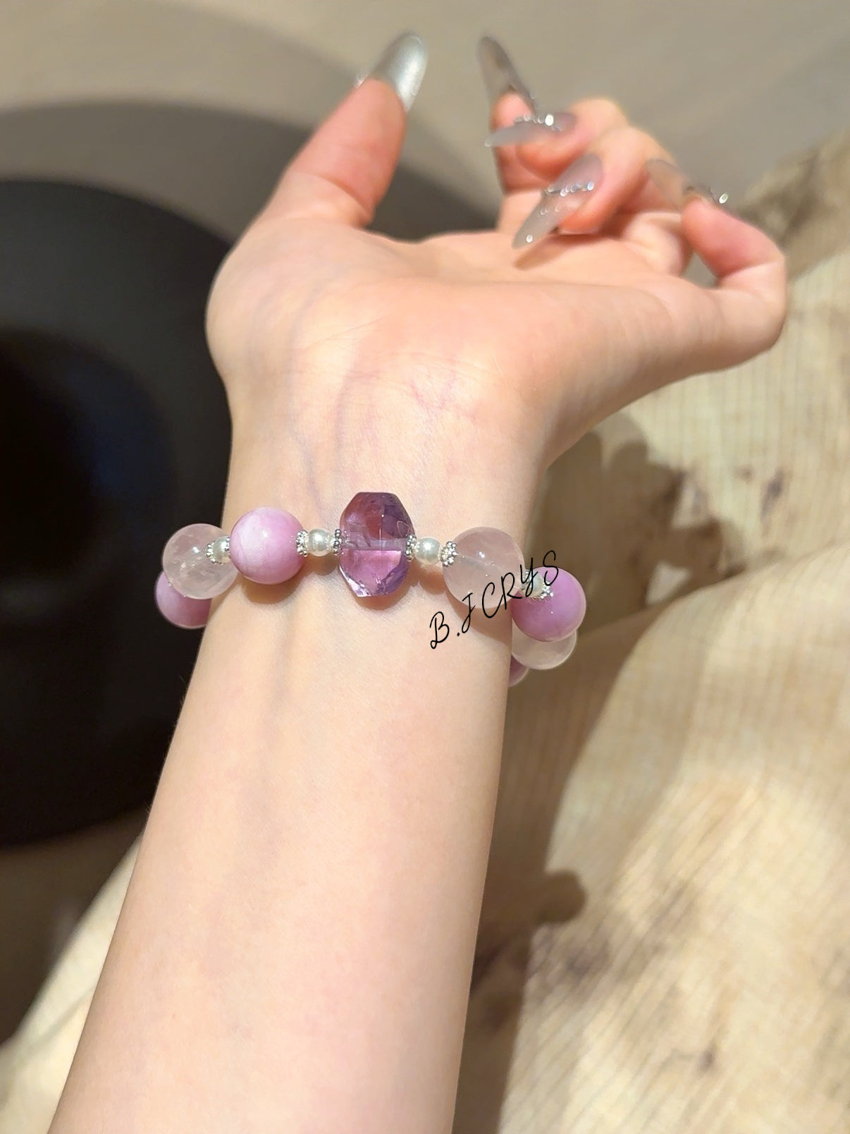 Kunzite & Amethyst Bracelet