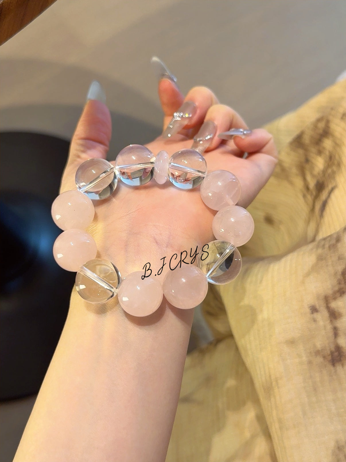 Rose Quartz & Clear Quartz Bracelet