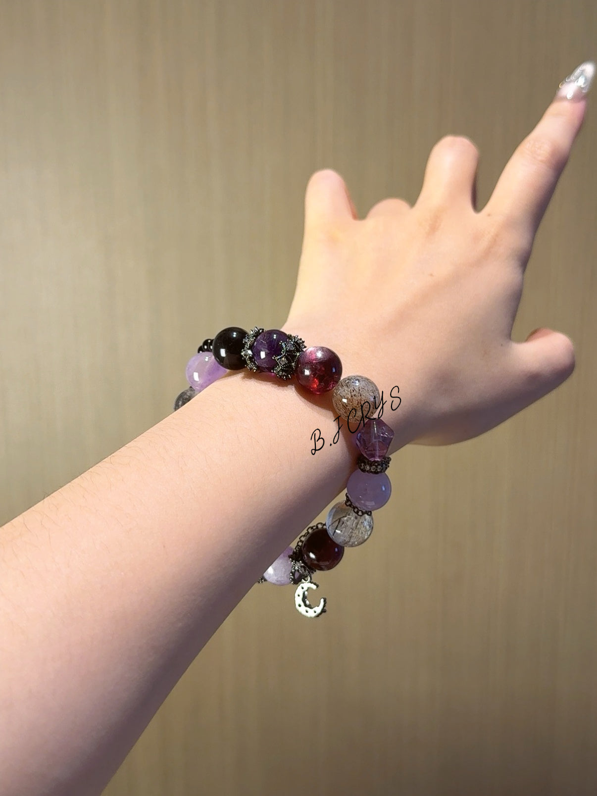 Purple Mixed Gem Spectrolite Bracelet
