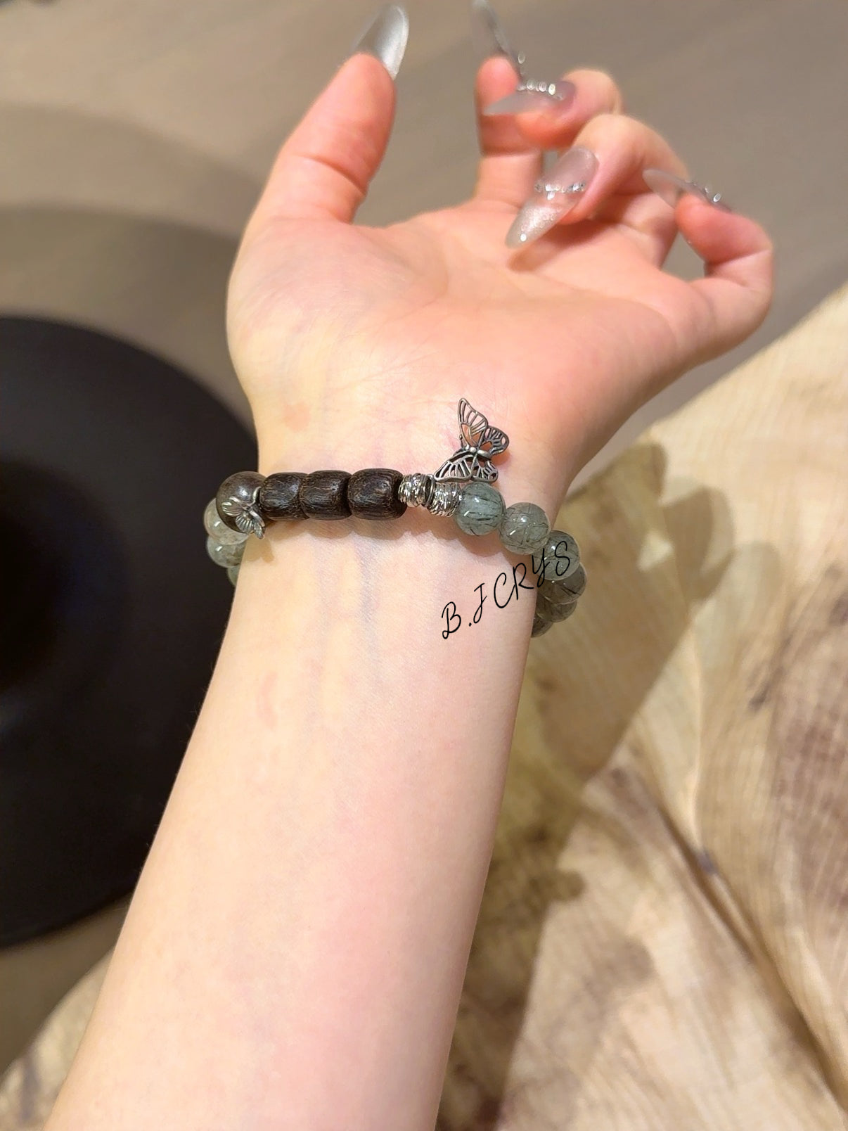 Green Phantom & Agarwood Bracelet