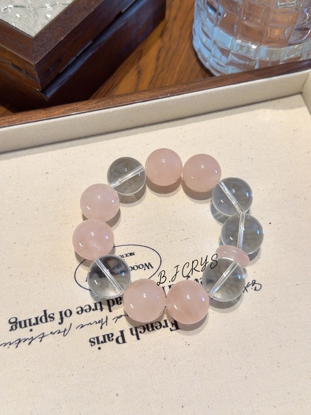 Rose Quartz & Clear Quartz Bracelet