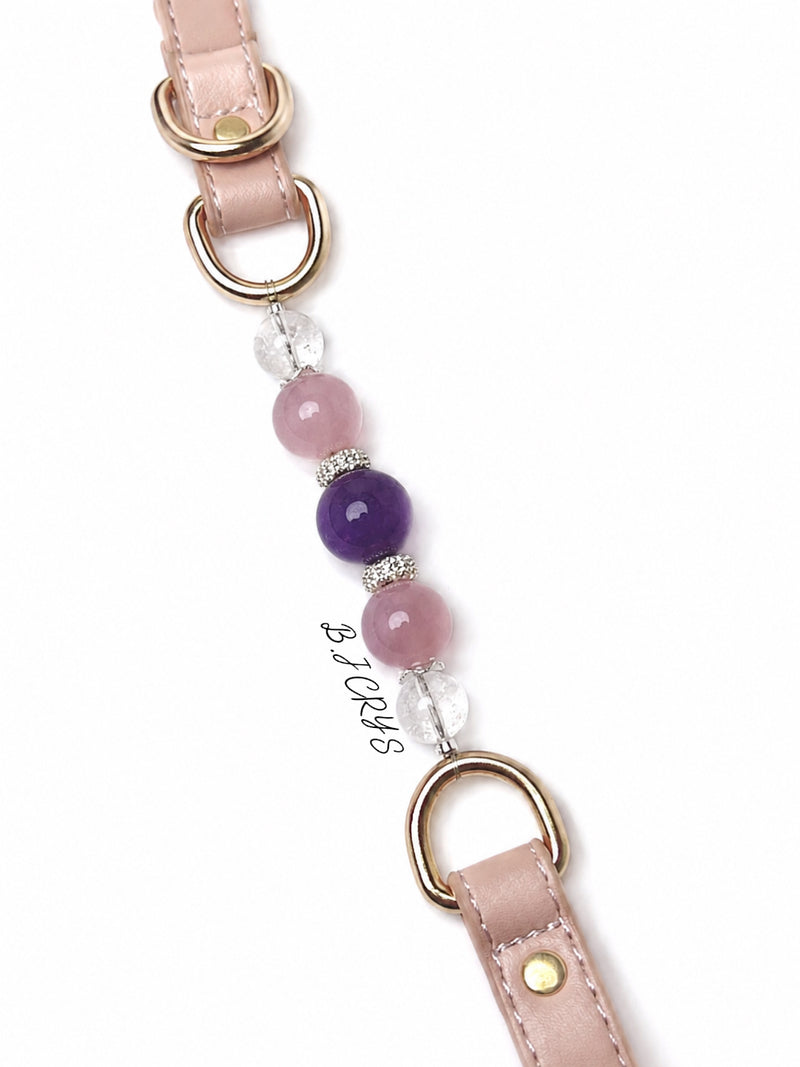 Amethyst, Rose Quartz & Azeztulite Pet Collar