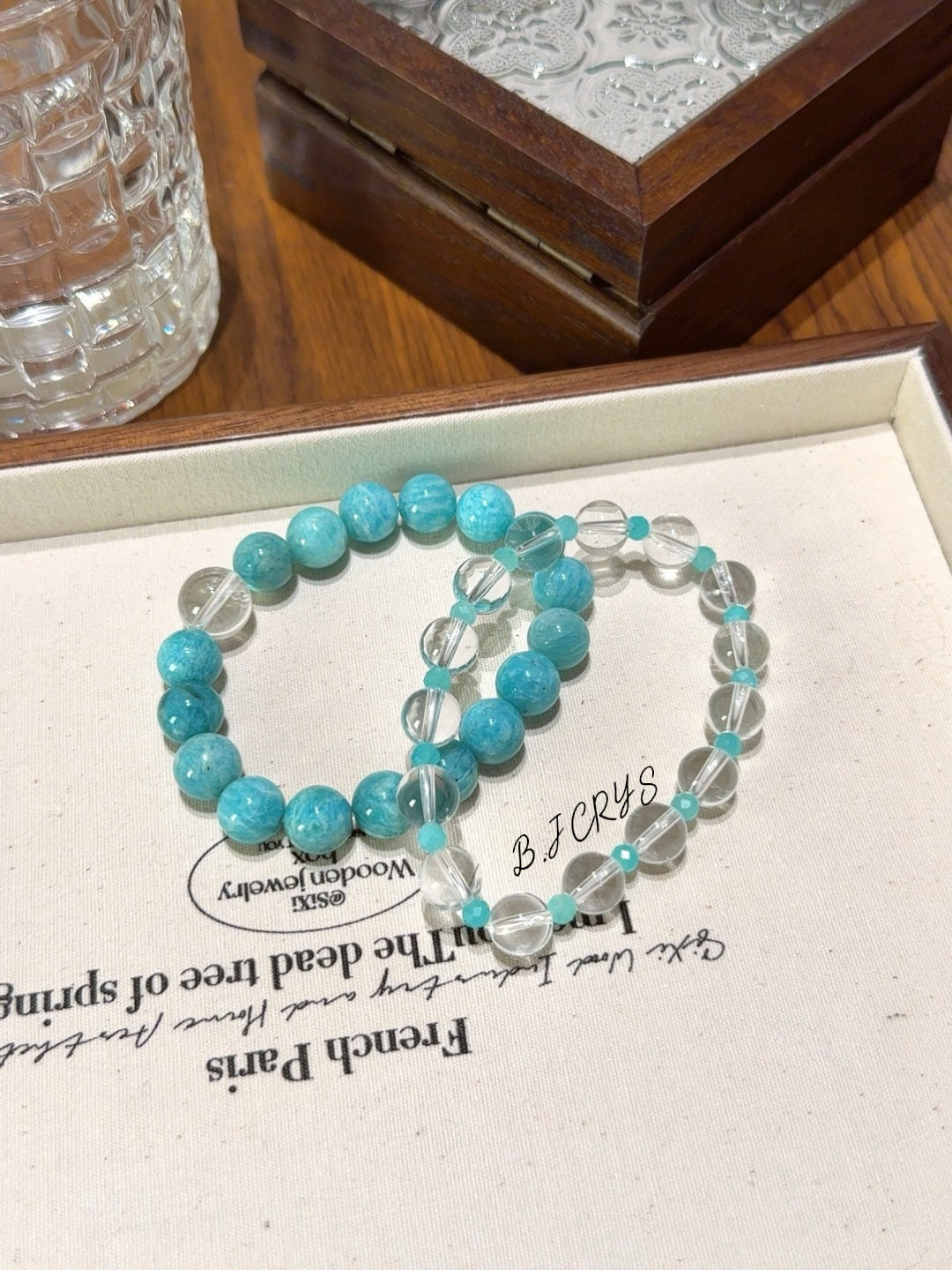 Amazonite & Clear Quartz Bracelet