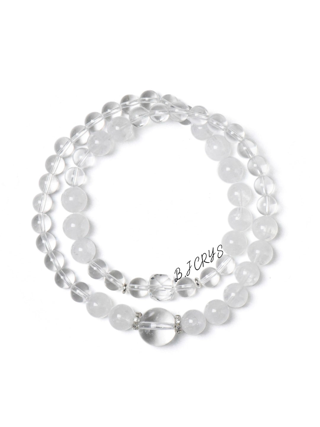 Clear Quartz & White Phantom Bracelet