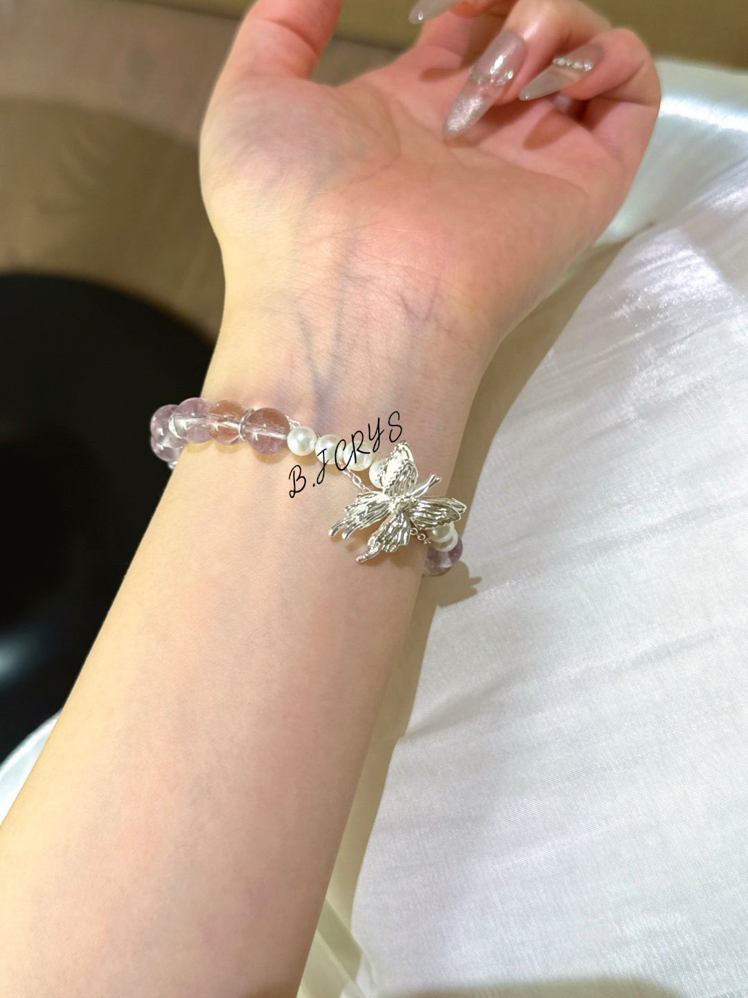 Amethyst & Shell Pearl Bracelet
