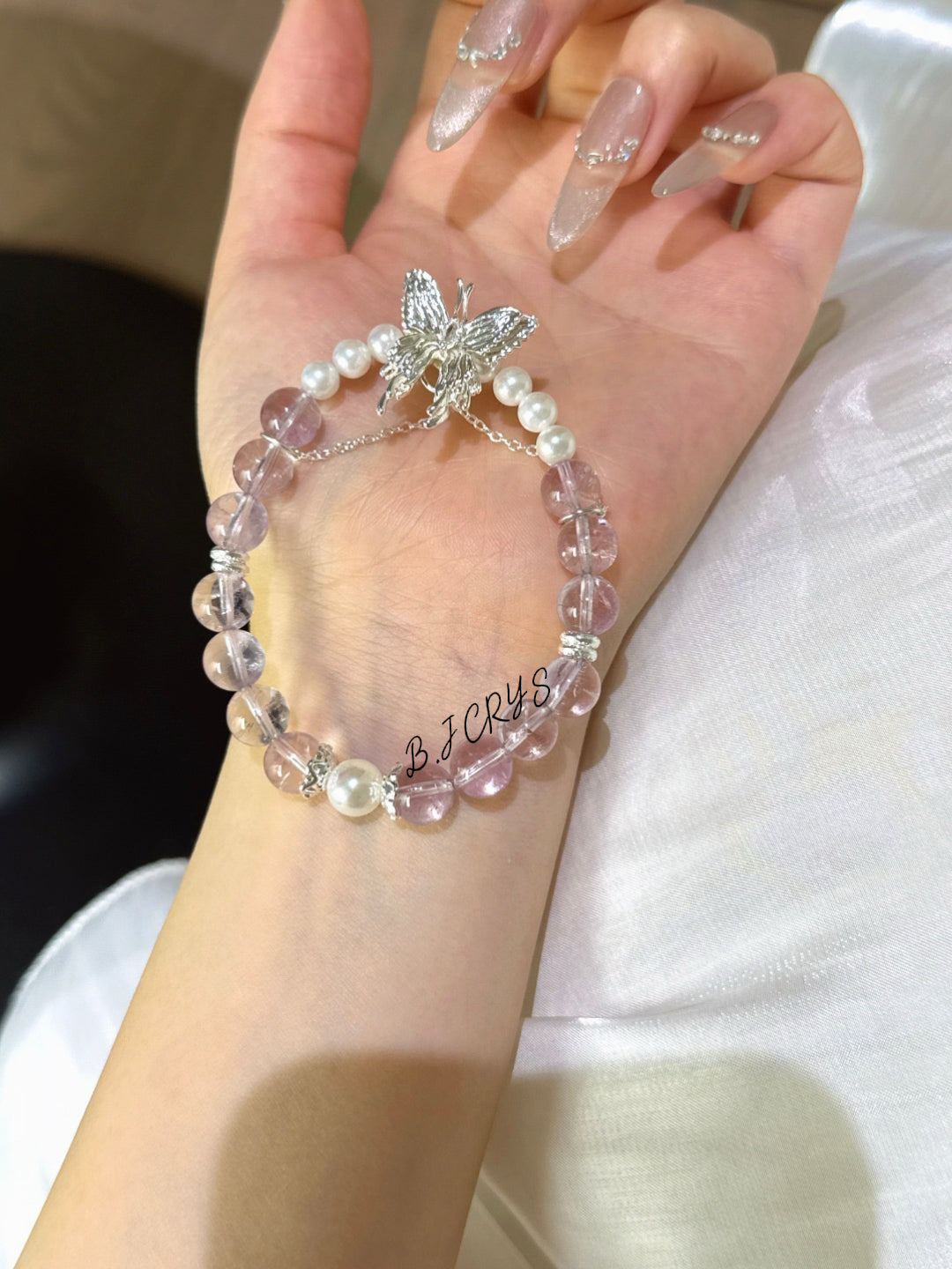 Amethyst & Shell Pearl Bracelet