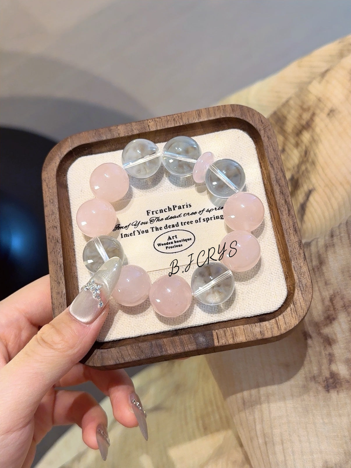 Rose Quartz & Clear Quartz Bracelet