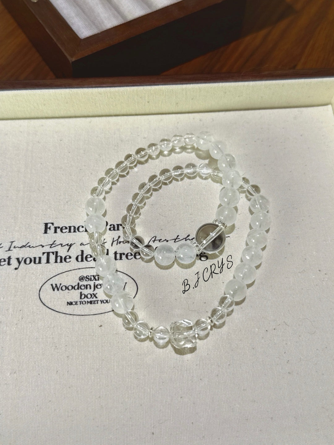 Clear Quartz & White Phantom Bracelet