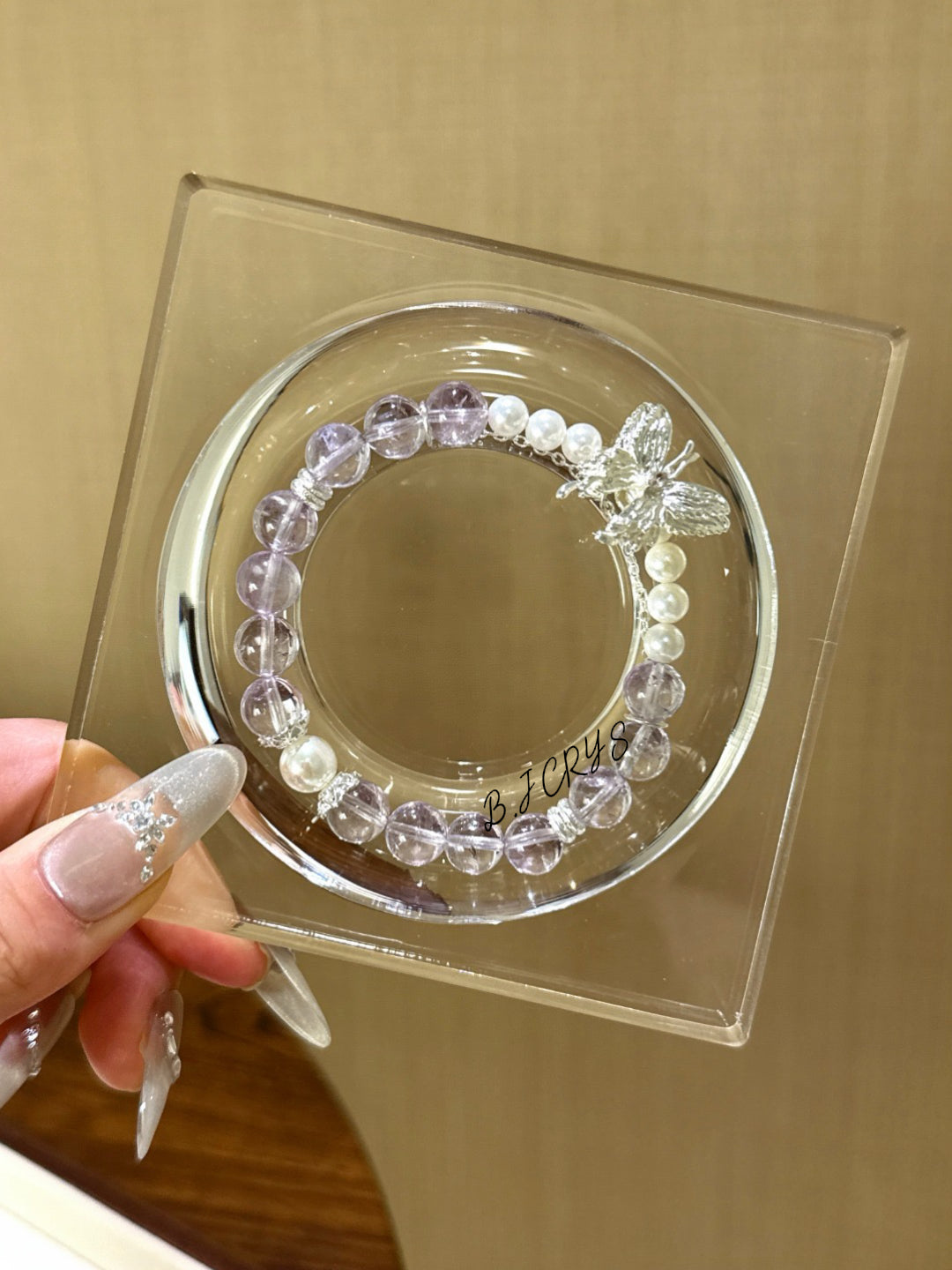 Amethyst & Shell Pearl Bracelet