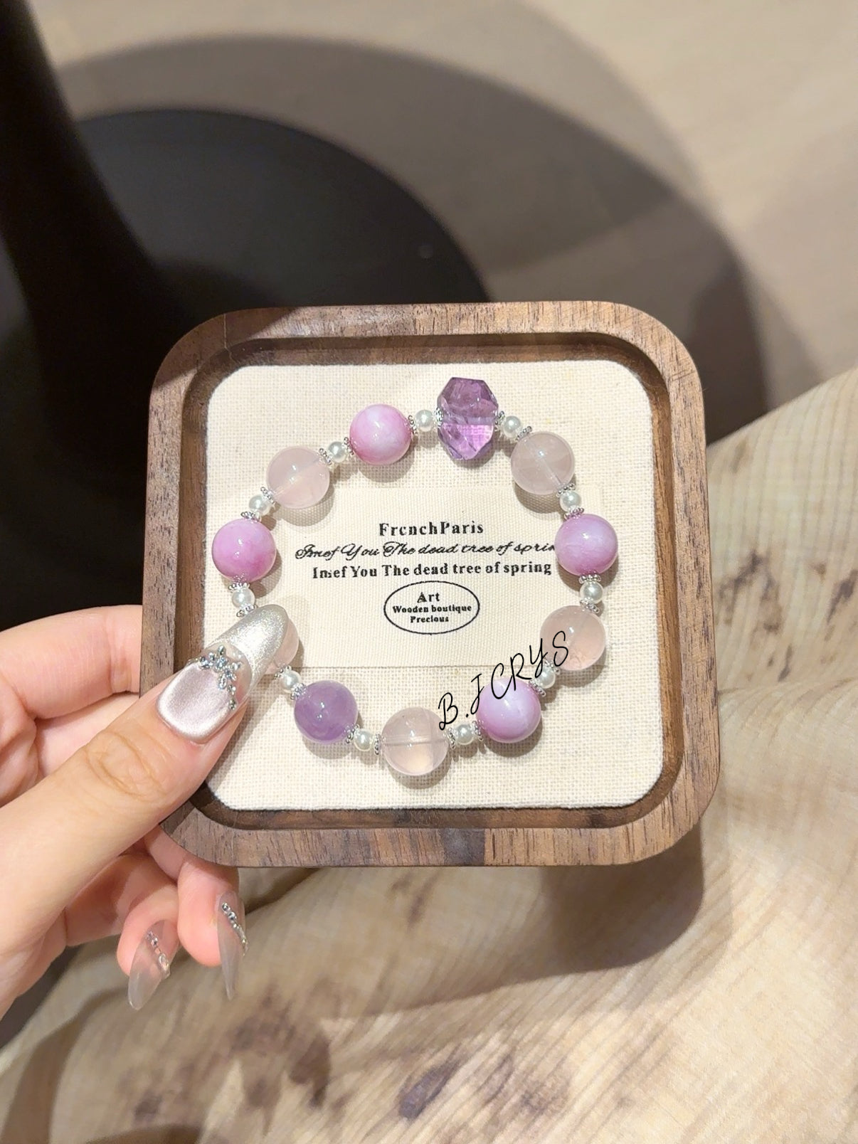 Kunzite & Amethyst Bracelet