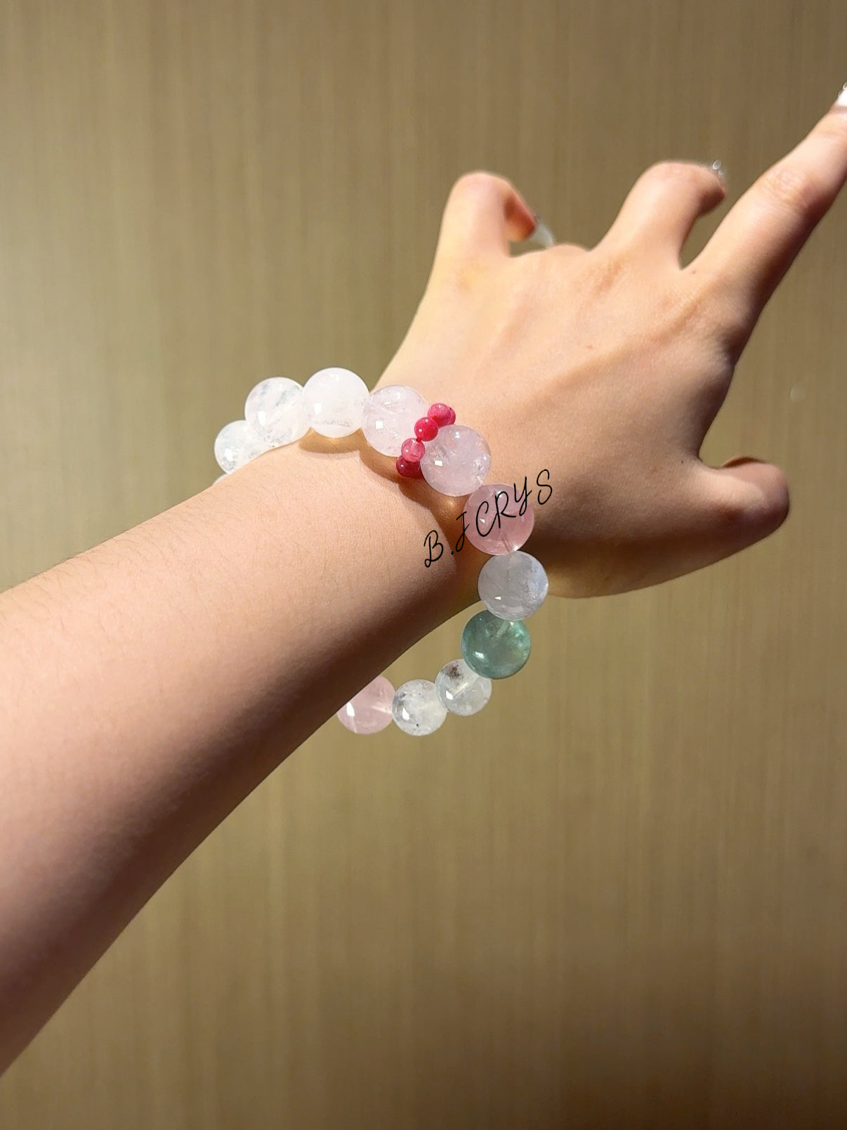 Snow Phantom & Fluorite Bracelet