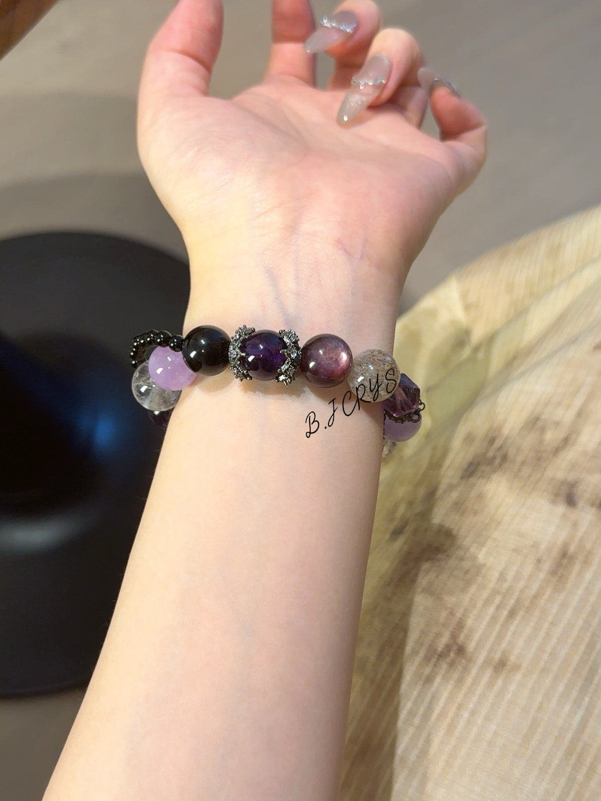 Purple Mixed Gem Spectrolite Bracelet