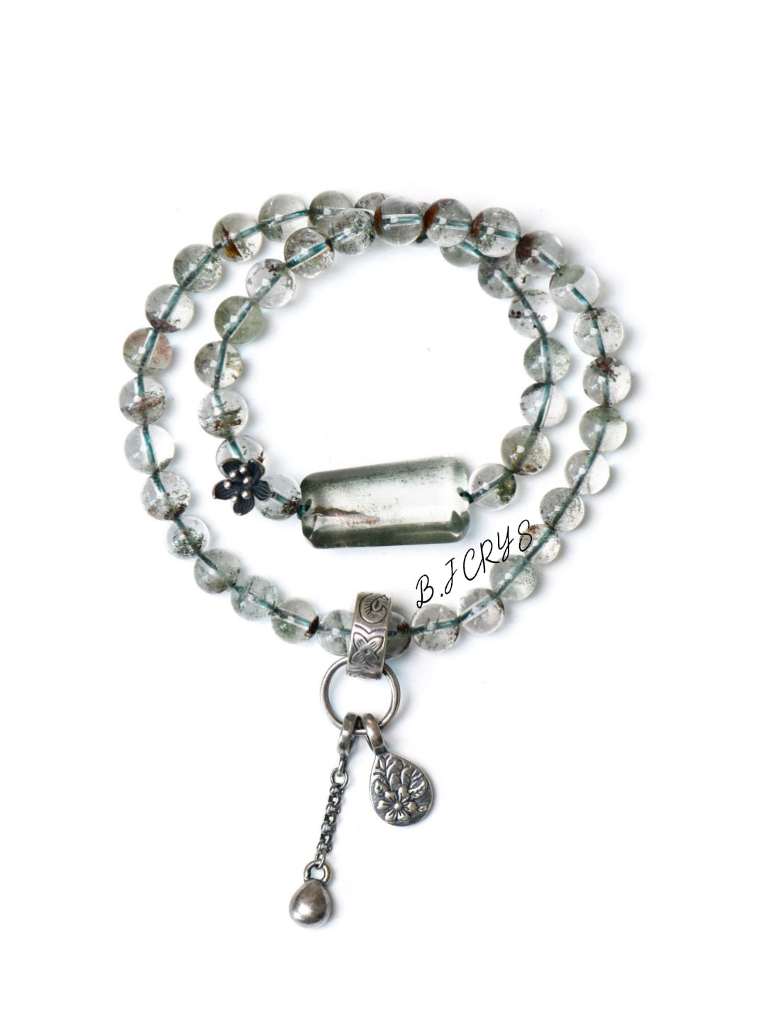 Freeform Green Phantom Quartz Bracelet