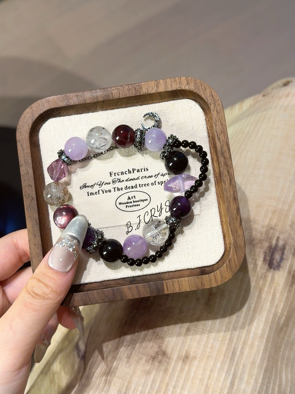 Purple Mixed Gem Spectrolite Bracelet