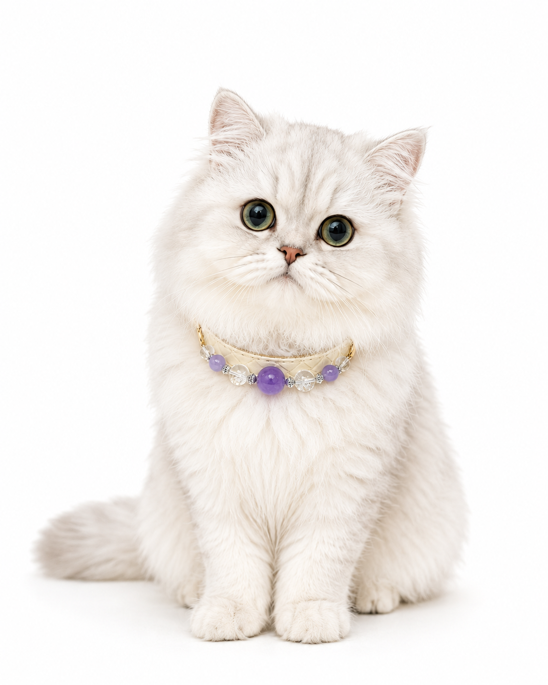 Amethyst Azeztulite Healing Pet Collar