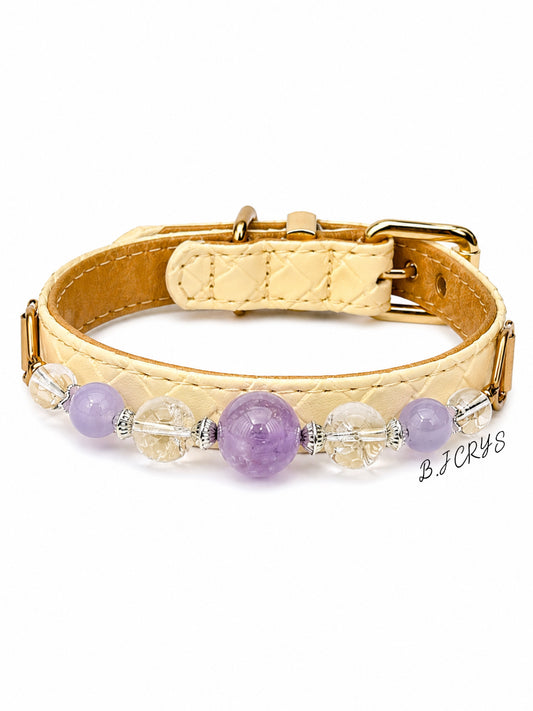 Amethyst Azeztulite Healing Pet Collar