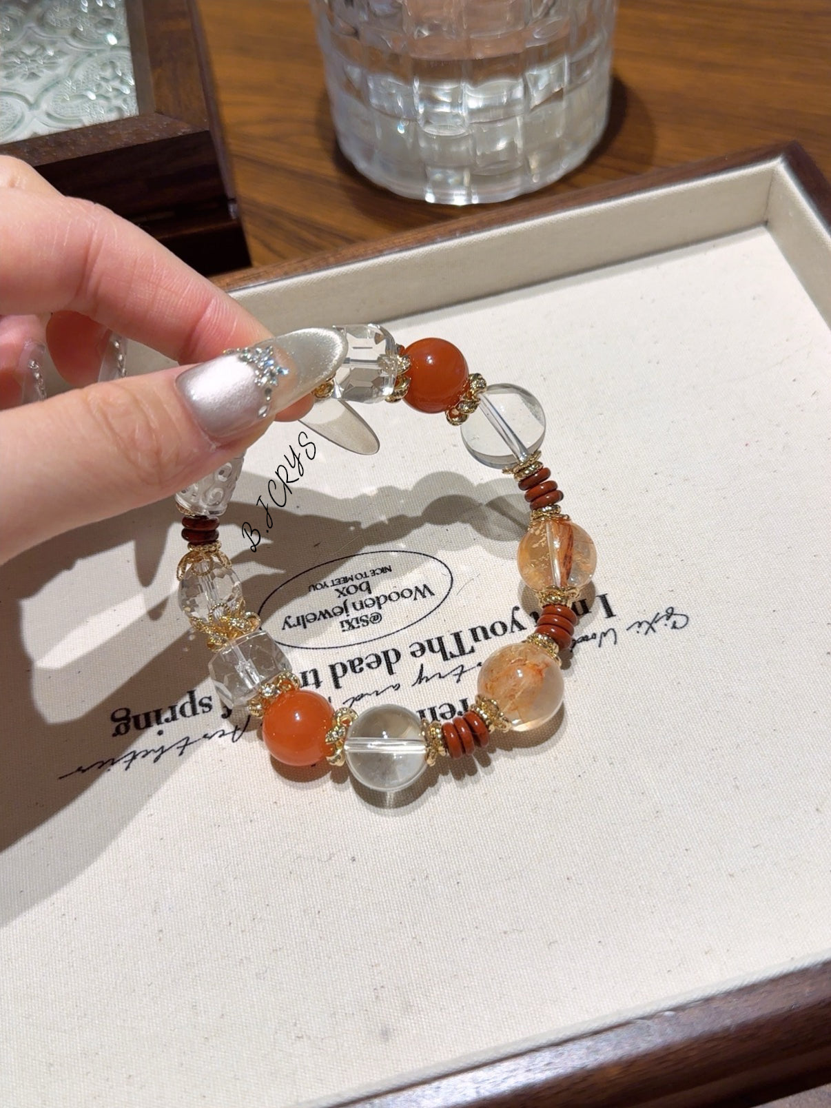White Hematoid Quartz Bracelet