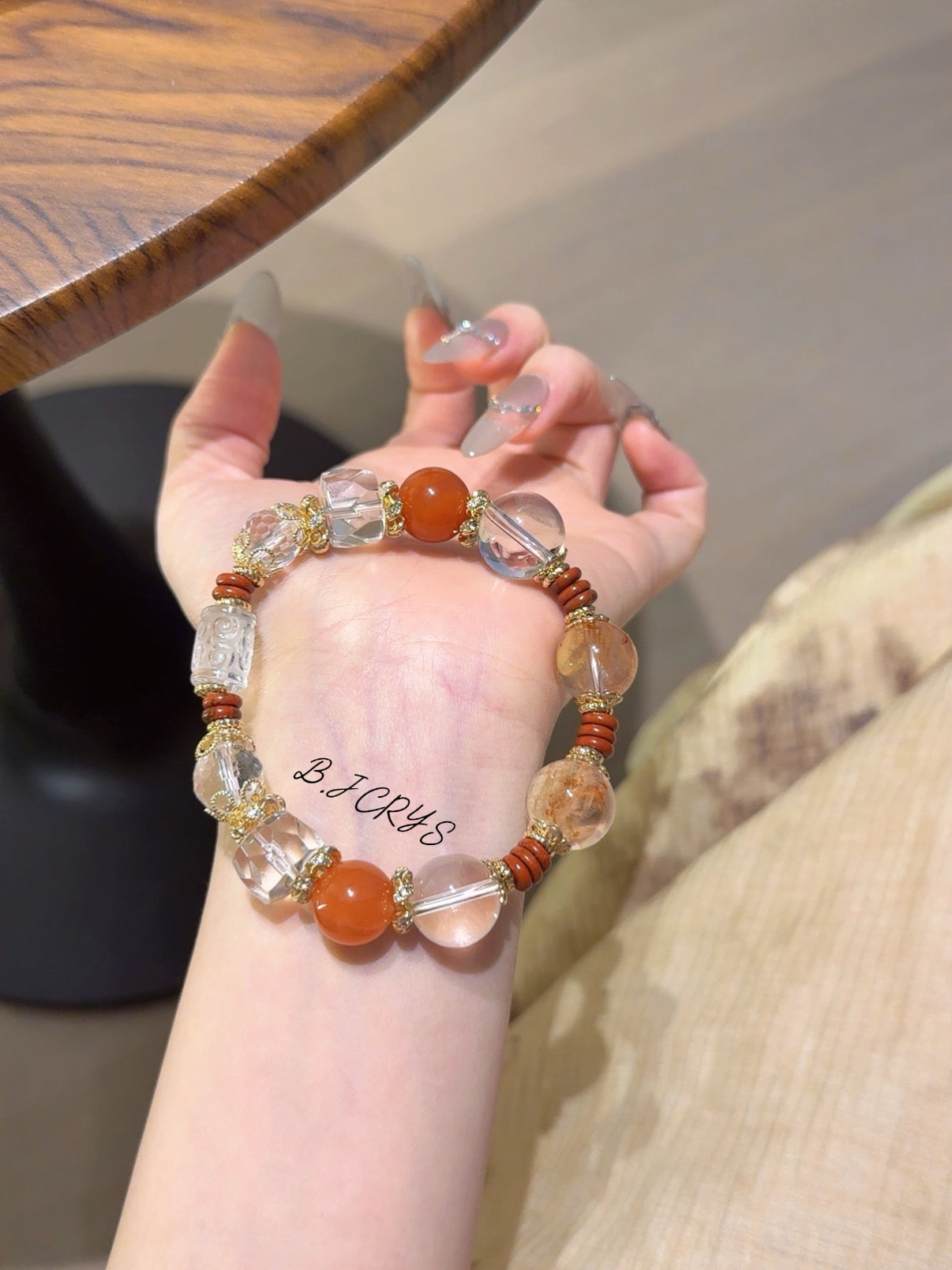 White Hematoid Quartz Bracelet