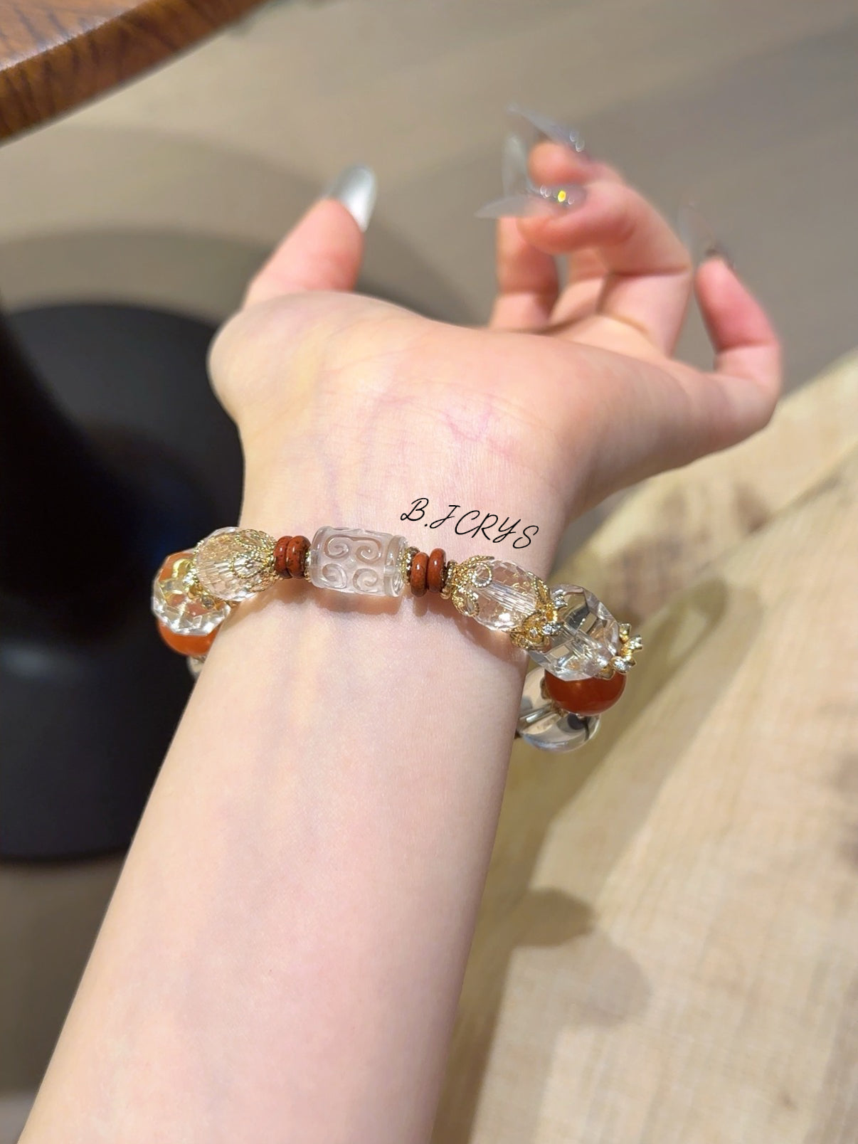 White Hematoid Quartz Bracelet