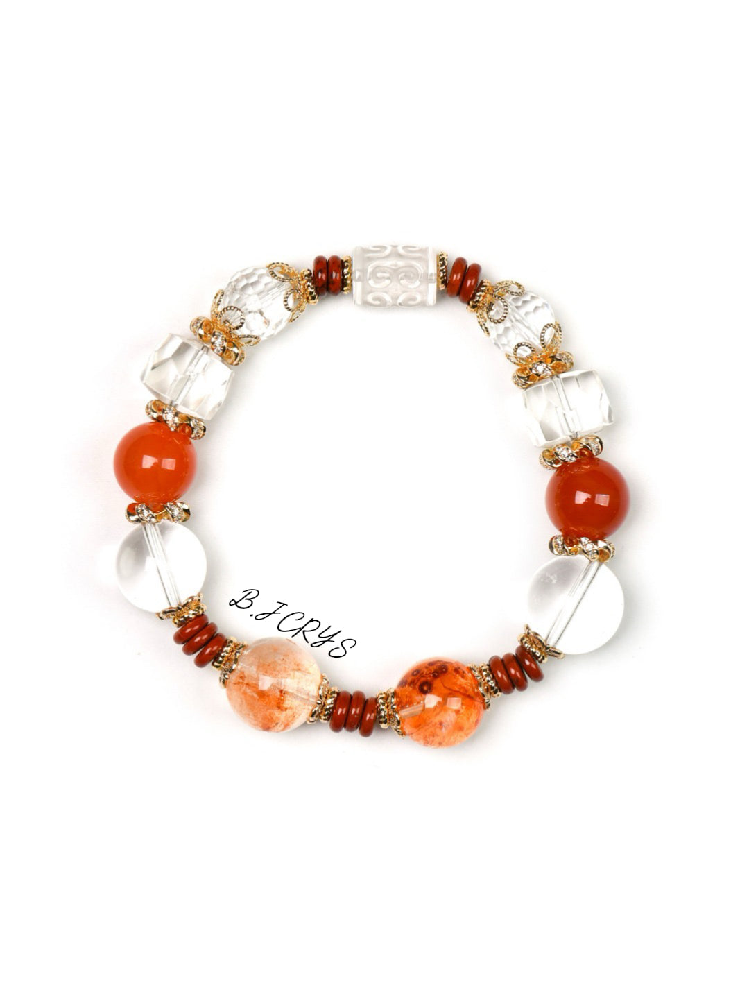 White Hematoid Quartz Bracelet