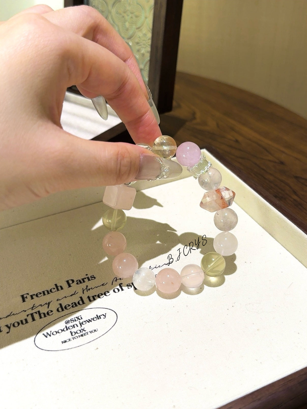 Rose Quartz Double Point Bracelet