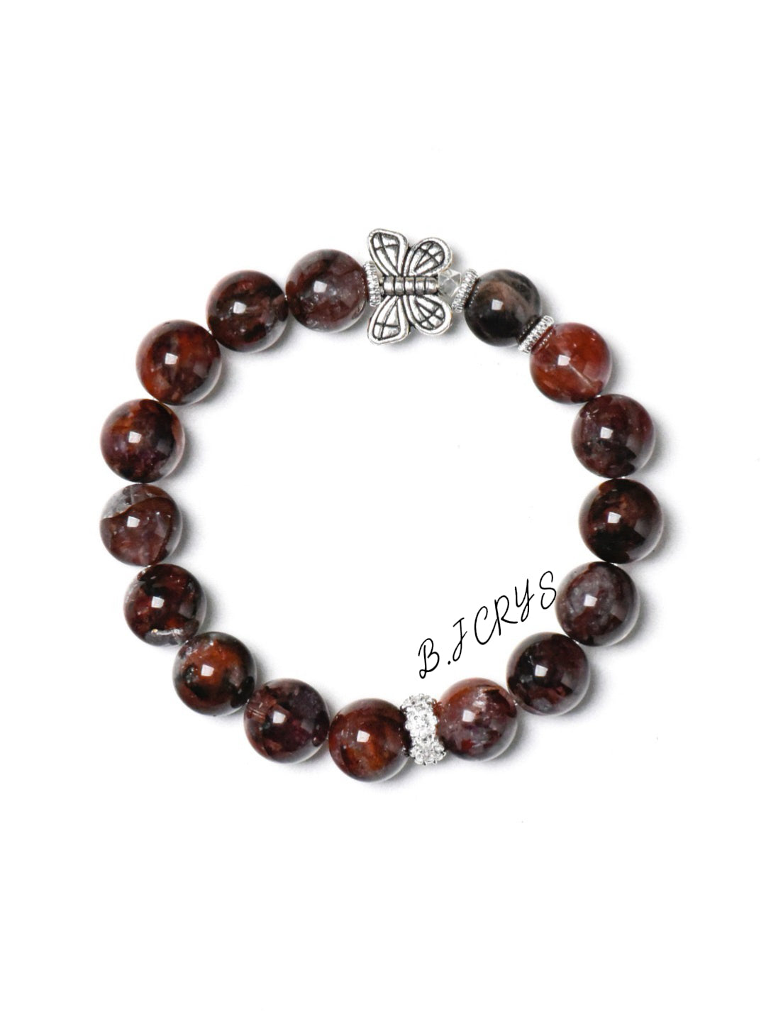 Red Hematoid Gold Quartz Bracelet