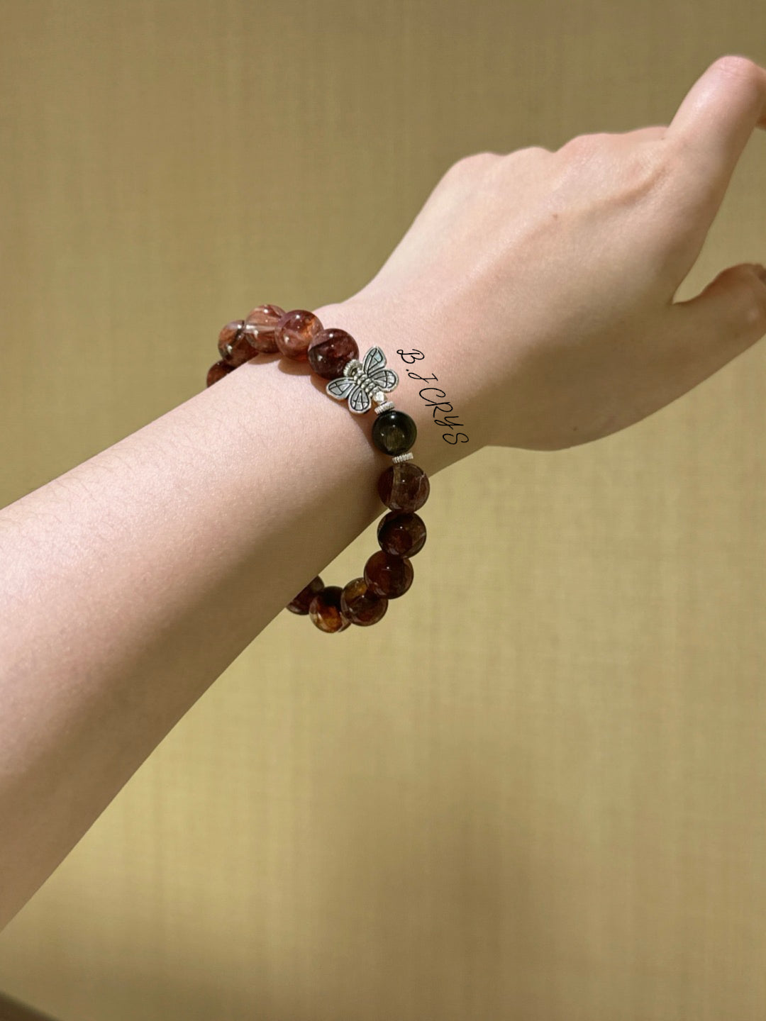 Red Hematoid Gold Quartz Bracelet