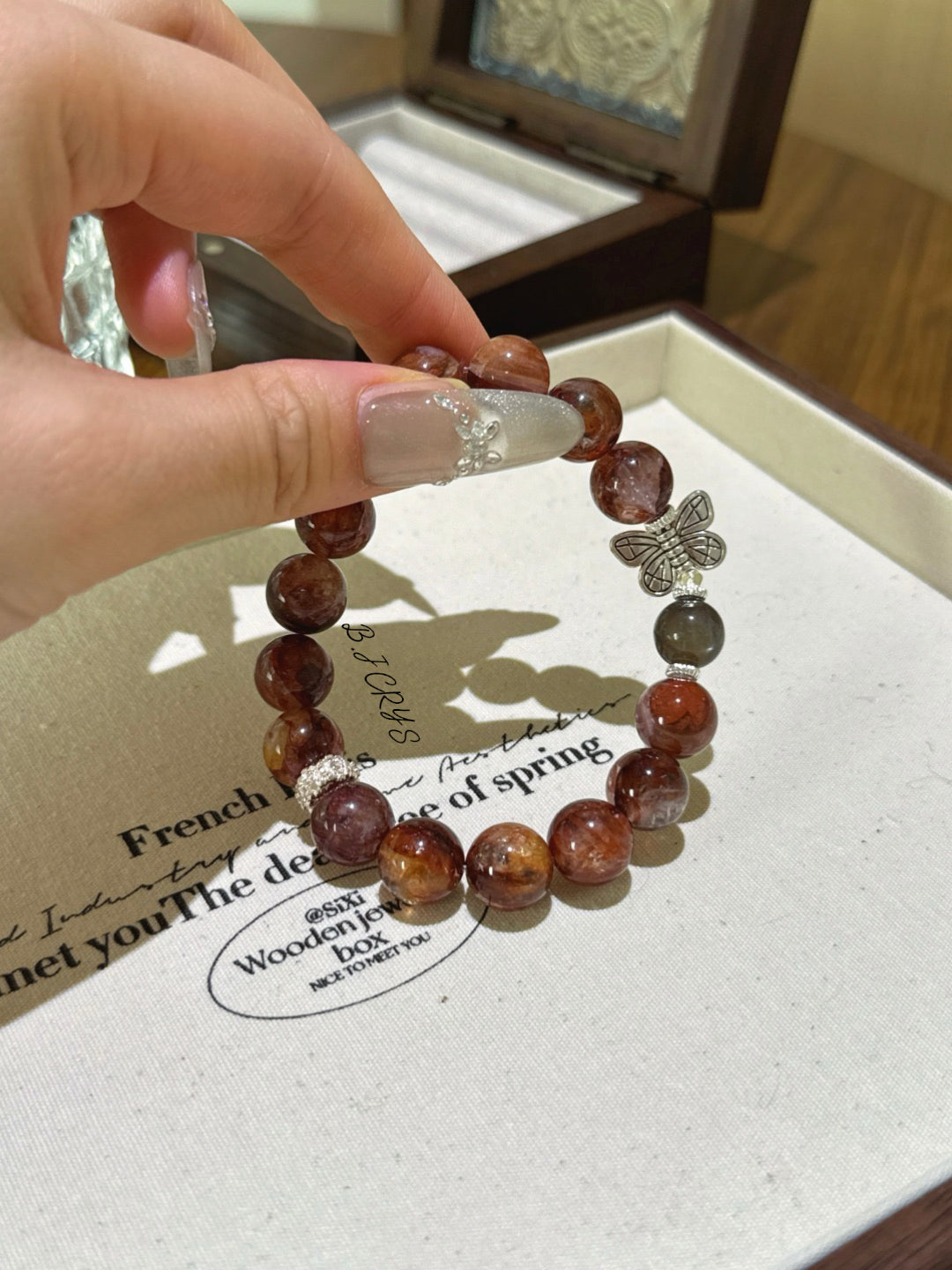 Red Hematoid Gold Quartz Bracelet