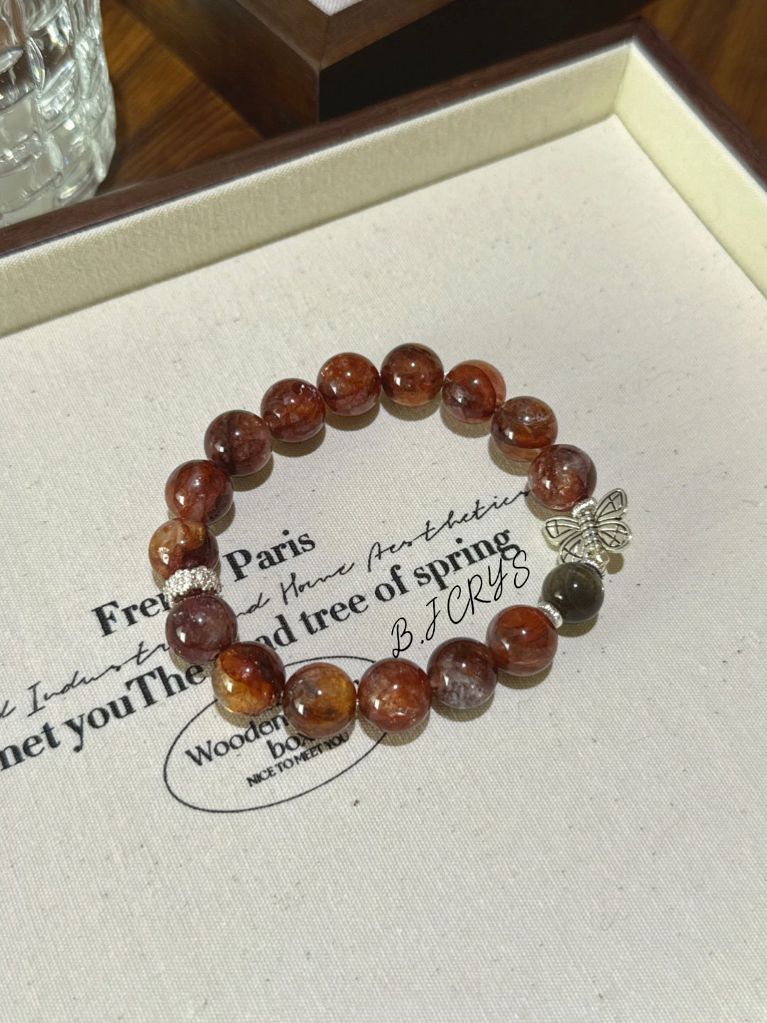 Red Hematoid Gold Quartz Bracelet