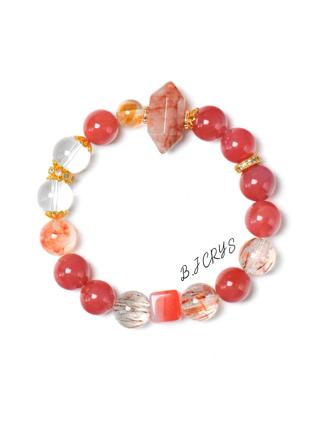 Red Hematoid Gold Quartz Bracelet
