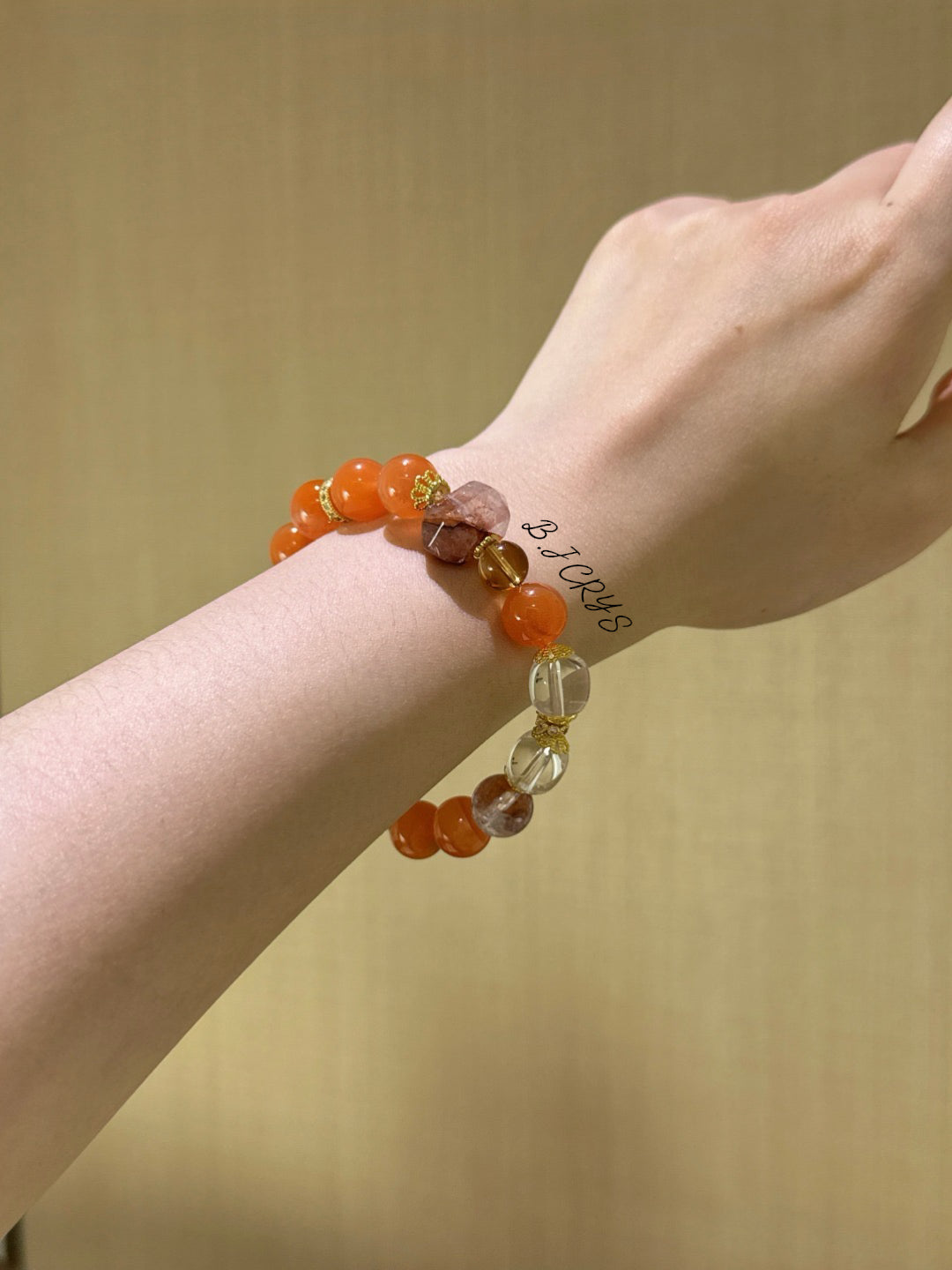 Red Hematoid Gold Quartz Bracelet