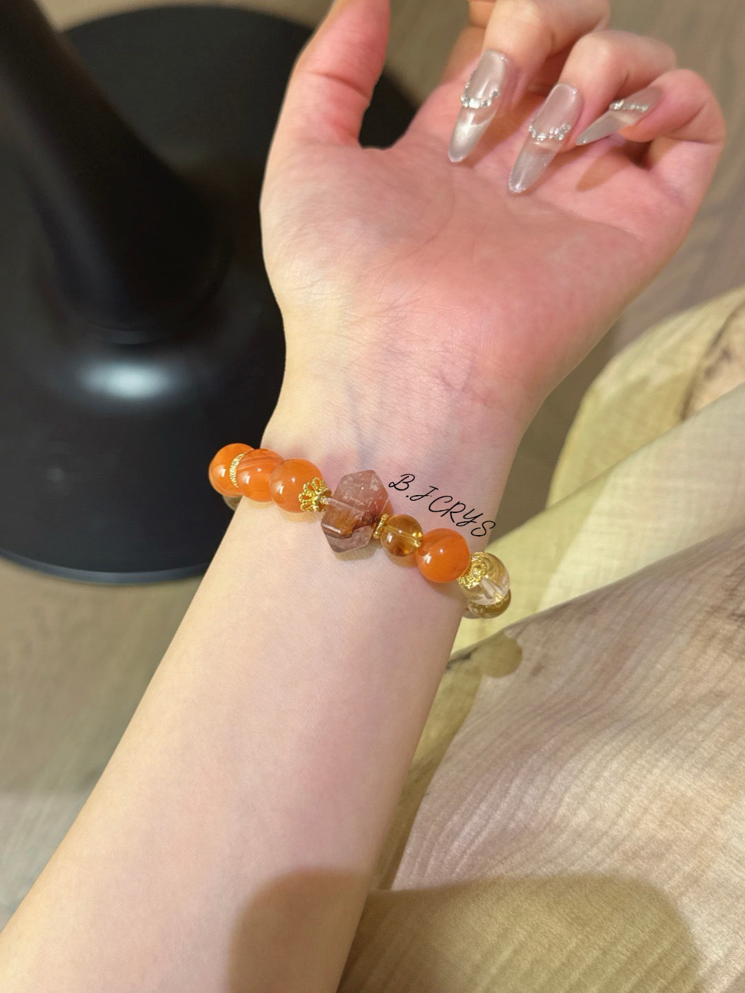 Red Hematoid Gold Quartz Bracelet