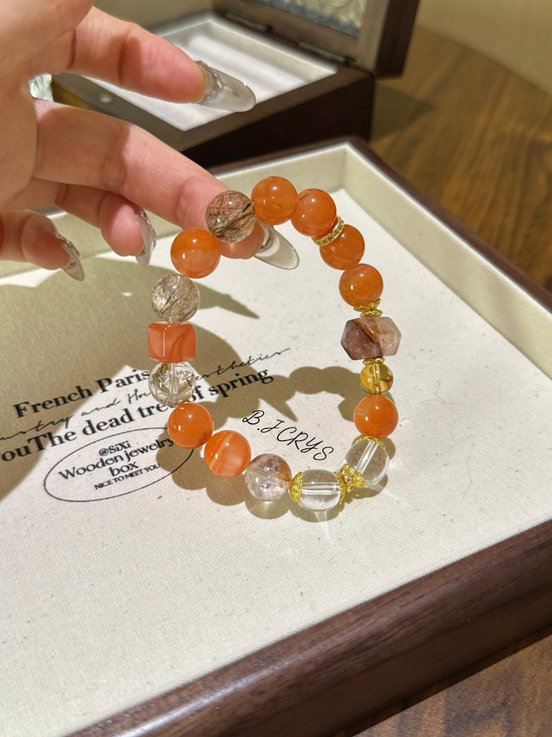 Red Hematoid Gold Quartz Bracelet