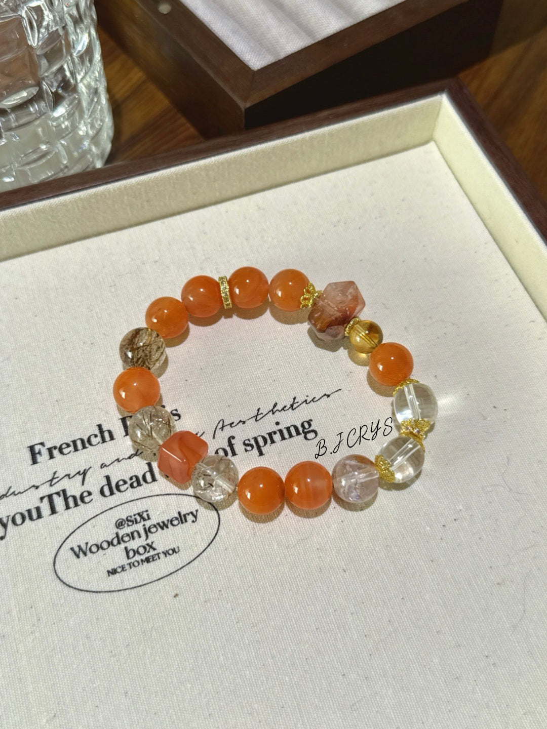 Red Hematoid Gold Quartz Bracelet