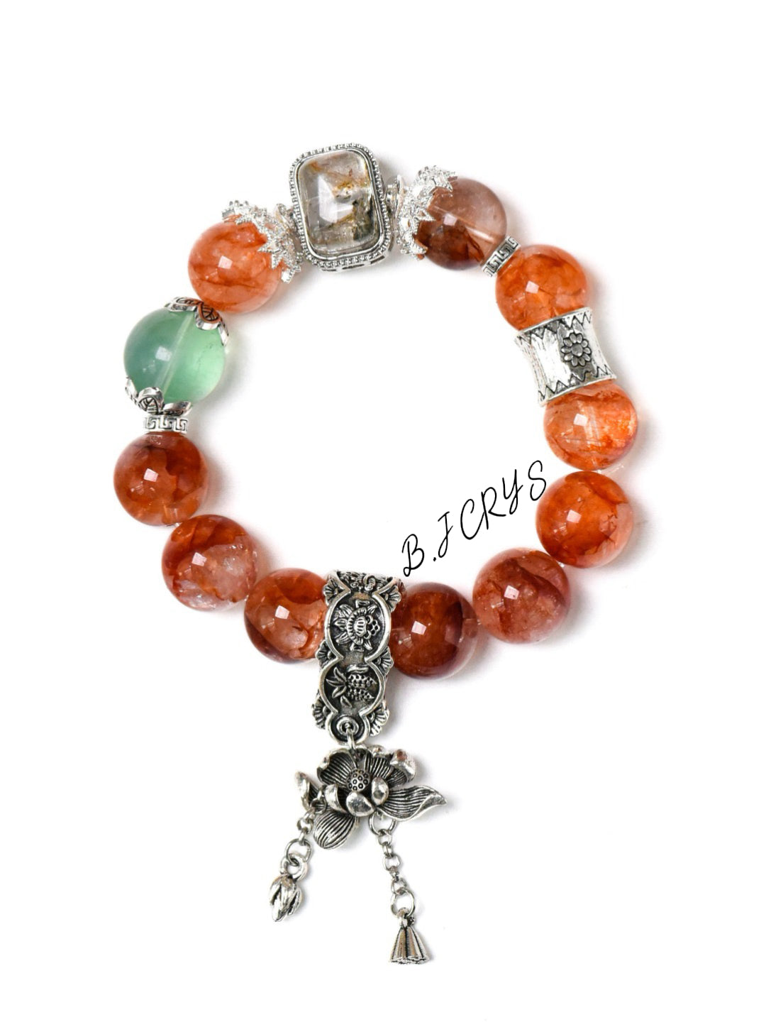 Red Phantom Fluorite Bracelet