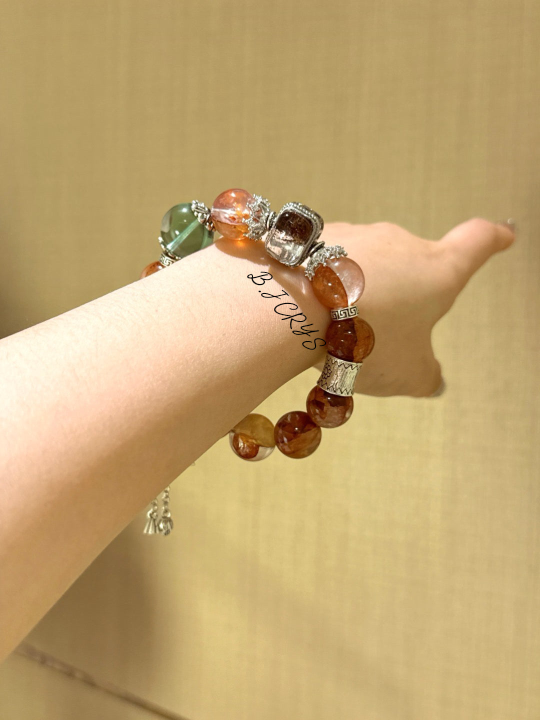 Red Phantom Fluorite Bracelet