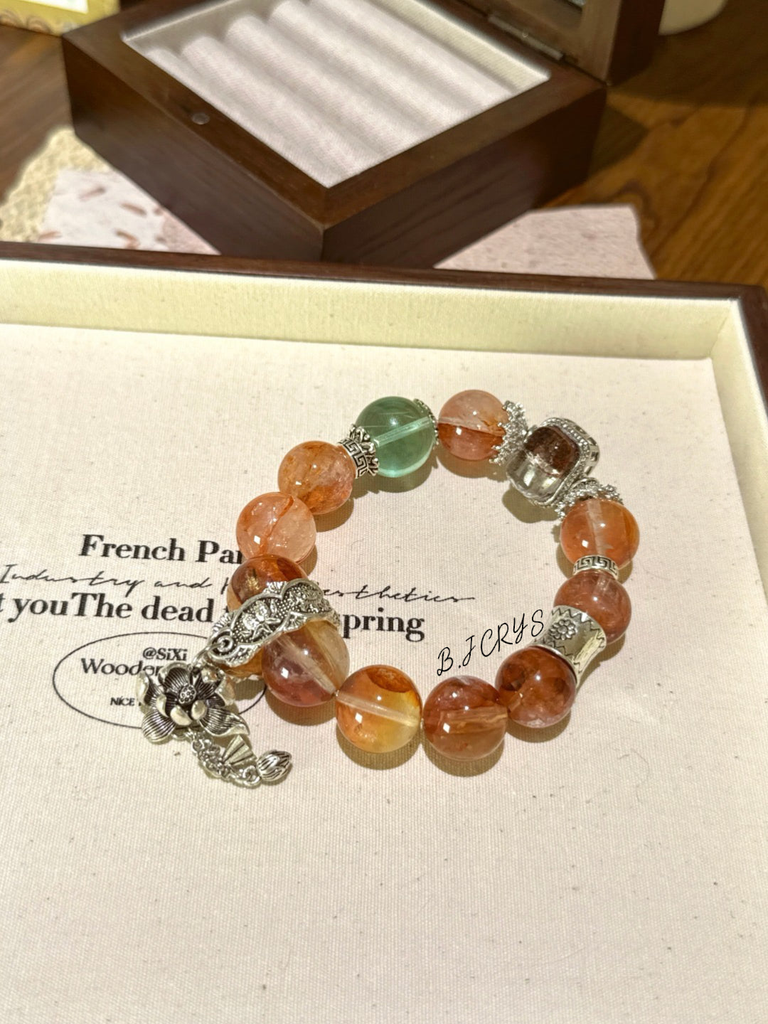 Red Phantom Fluorite Bracelet