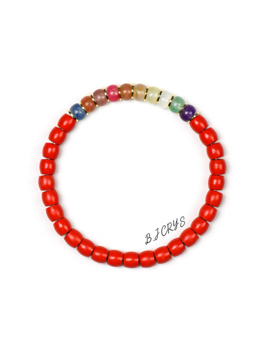 Cinnabar Barrel Bracelet