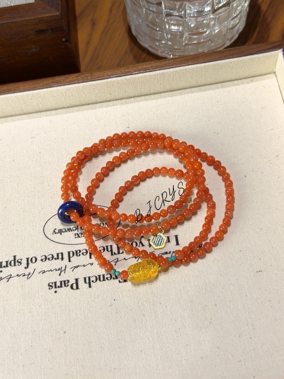Multi-Layer South Red Agate Bracelet